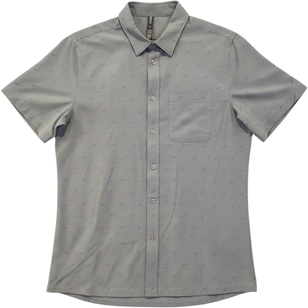 Vuori Bridge Shirt Mens Medium Blue Grey Stretch - Style V184 - Excellent